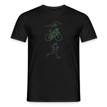 Triathlon Trippy Hamsa - T-shirt homme - noir - Devant - AI Model Male 178 light (178cm)