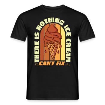 Ice Cream Cone Retro There Is - Men's T-Shirt - black - Front - AI Model Male 178 light (178cm)