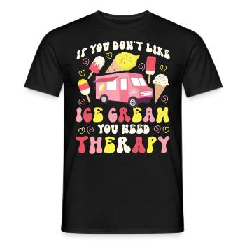 Ice Cream Cone Popsicle If You - Männer T-Shirt - Schwarz - Vorne - AI Model Male 178 light (178cm)
