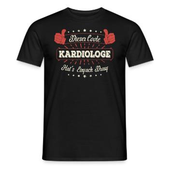 Dieser Coole Kardiologe Geschenk Kollegen Spruch - Männer T-Shirt - Schwarz - Vorne - AI Model Male 178 light (178cm)