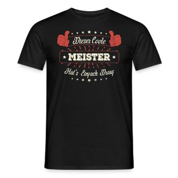 Dieser Coole Meister Geschenk Kollegen Spruch - Männer T-Shirt - Schwarz - Vorne - AI Model Male 178 light (178cm)