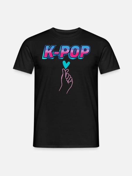 k-pop ou korean pop - T-shirt homme - noir