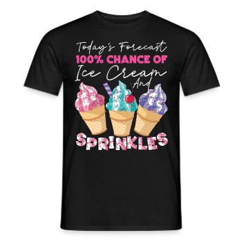 Ice Cream Sundae Today's Forecast - Männer T-Shirt - Schwarz - Vorne - AI Model Male 178 light (178cm)