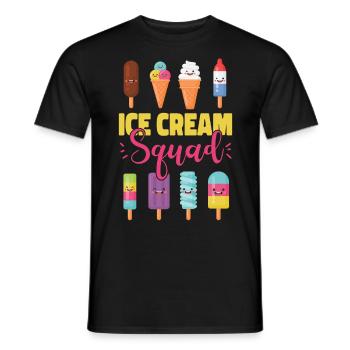 Ice Cream Team Cone Popsicle Ice - Männer T-Shirt - Schwarz - Vorne - AI Model Male 178 light (178cm)