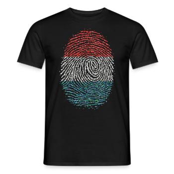 Pays-Bas Hollande Orange Empreinte Digitale Flag - T-shirt homme - noir - Devant - AI Model Male 178 light (178cm)
