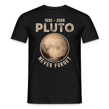 Pluton 1930-2006 n’oublie jamais - T-shirt homme - noir - Devant - AI Model Male 178 light (178cm)