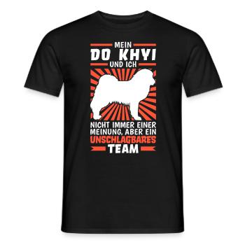 Do Khyi und ich sind unschlagbar Tibetmastiff - Männer T-Shirt - Schwarz - Vorne - AI Model Male 178 light (178cm)