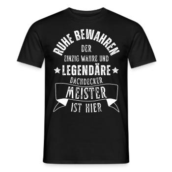 Legendärer Dachdecker Meister Beruf - Männer T-Shirt - Schwarz - Vorne - AI Model Male 178 light (178cm)