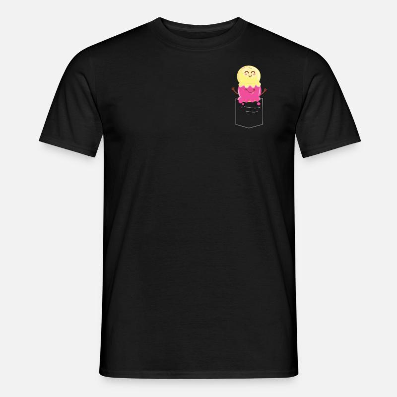 Ice Cream Pocket Cone - Männer T-Shirt - Schwarz