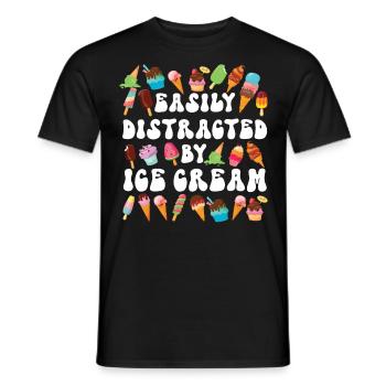 Ice Cream Cone Popsicle Easily - Männer T-Shirt - Schwarz - Vorne - AI Model Male 178 light (178cm)