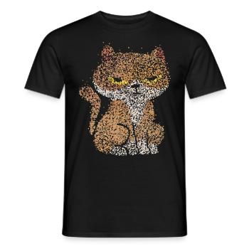 Cat Morning Muffle Cat Mom Cat Dad - Men's T-Shirt - black - Front - AI Model Male 178 light (178cm)