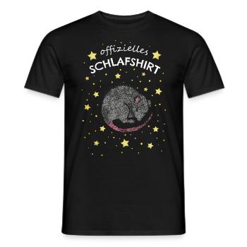 Offizielles Schlafshirt Mäuse Nagetier Hausmaus - Männer T-Shirt - Schwarz - Vorne - AI Model Male 178 light (178cm)