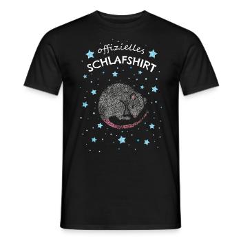 Offizielles Schlafshirt Morgenmuffel Maus Haustier - Männer T-Shirt - Schwarz - Vorne - AI Model Male 178 light (178cm)
