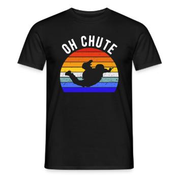 Drôle de parachutisme - Oh Chute I - T-shirt homme - noir - Devant - AI Model Male 178 light (178cm)