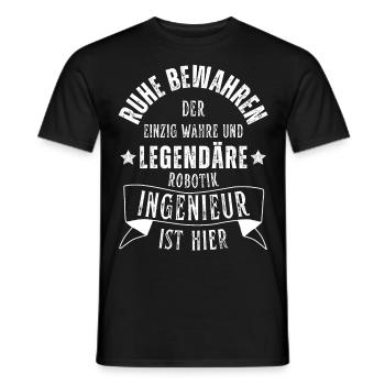 Legendärer Robotik Ingenieur ist hier Beruf - Männer T-Shirt - Schwarz - Vorne - AI Model Male 178 light (178cm)