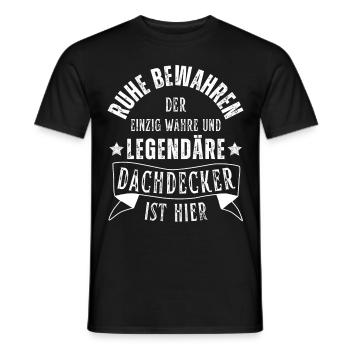 Legendärer Dachdecker Beruf - Männer T-Shirt - Schwarz - Vorne - AI Model Male 178 light (178cm)