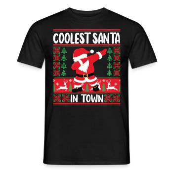 Le Père Noël le plus cool de la ville - T-shirt homme - noir - Devant - AI Model Male 178 light (178cm)