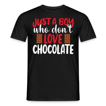 Just a boy who don't love Chocolate - Men's T-Shirt - black - Front - AI Model Male 178 light (178cm)