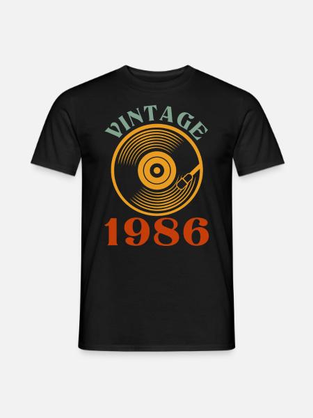 36 Geburtstag Jahrgang 1986 - Männer T-Shirt - Schwarz