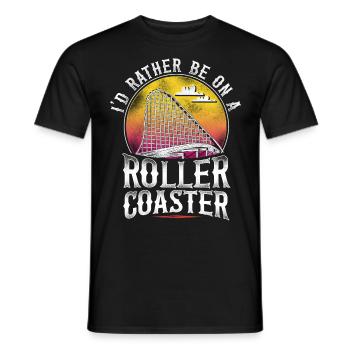 Roller Coaster Vintage Retro I'd - Männer T-Shirt - Schwarz - Vorne - AI Model Male 178 light (178cm)