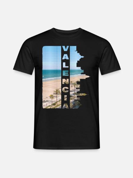 Valencia Spanien Stadt Skyline Urlaub Sommer - Männer T-Shirt - Schwarz