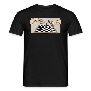 Schach Die Erschaffung von Schach - Männer T-Shirt - Schwarz - Vorne - AI Model Male 178 light (178cm)