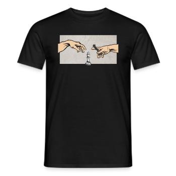 Schach Die Erschaffung von Schach - Männer T-Shirt - Schwarz - Vorne - AI Model Male 178 light (178cm)