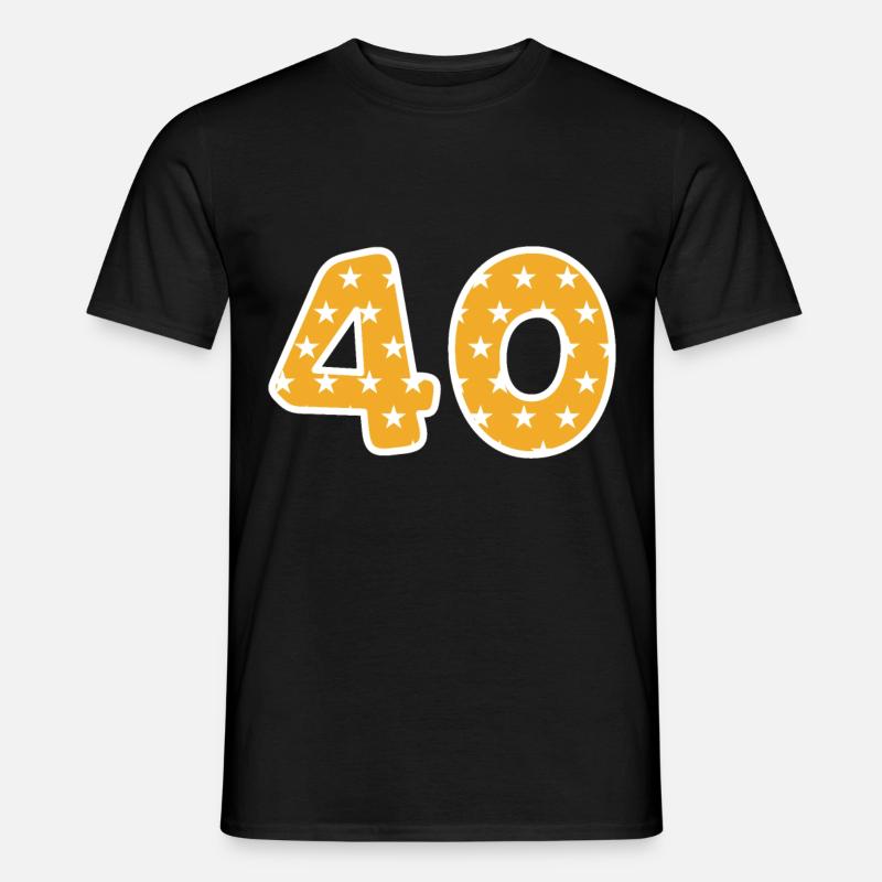 Vierzig - Männer T-Shirt - Schwarz