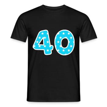 40 - Men's T-Shirt - black - Front - AI Model Male 178 light (178cm)
