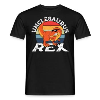 Unclesaurus Rex Oncle Dinosaure T-Rex - T-shirt homme - noir - Devant - AI Model Male 178 light (178cm)