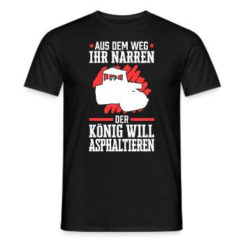 Asphaltbauer aus dem Weg Straßenbauer - Männer T-Shirt - Schwarz - Vorne - AI Model Male 178 light (178cm)