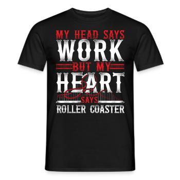 Roller Coaster Vintage My Head - Männer T-Shirt - Schwarz - Vorne - AI Model Male 178 light (178cm)