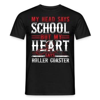 Roller Coaster Vintage My Head - Männer T-Shirt - Schwarz - Vorne - AI Model Male 178 light (178cm)
