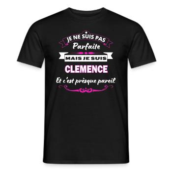 je ne suis pas Parfaite Clemence - T-shirt homme - noir - Devant - AI Model Male 178 light (178cm)