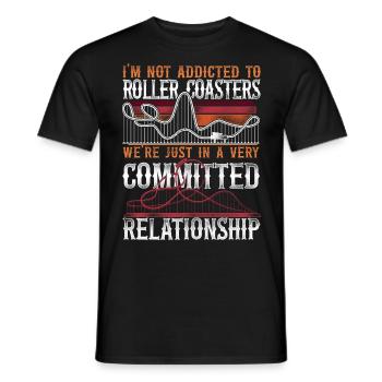 Roller Coaster Vintage Retro I'm - Männer T-Shirt - Schwarz - Vorne - AI Model Male 178 light (178cm)