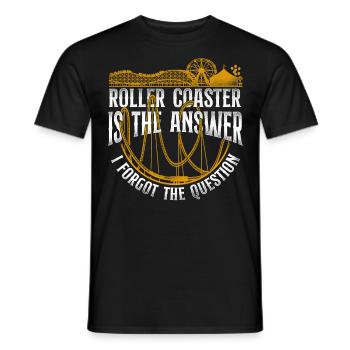 Roller Coaster Vintage Roller - Männer T-Shirt - Schwarz - Vorne - AI Model Male 178 light (178cm)