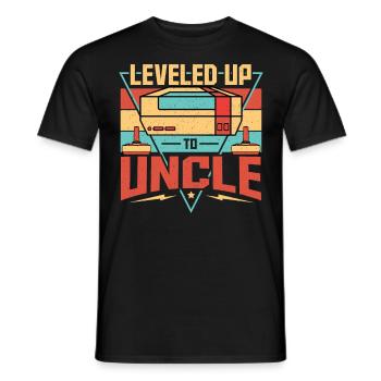 Leveled Up To Uncle Baby Nephew Niece - Männer T-Shirt - Schwarz - Vorne - AI Model Male 178 light (178cm)
