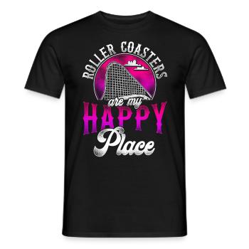 Roller Coaster Vintage Roller - Männer T-Shirt - Schwarz - Vorne - AI Model Male 178 light (178cm)