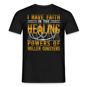 Roller Coaster Vintage que j’ai - T-shirt homme - noir - Devant - AI Model Male 178 light (178cm)