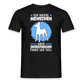 Zwergpinscher finde ich toll Pinscher - Männer T-Shirt - Schwarz - Vorne - AI Model Male 178 light (178cm)