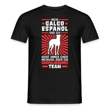 Galgo Espanol ist unschlagbar Spanien Windhund - Männer T-Shirt - Schwarz - Vorne - AI Model Male 178 light (178cm)