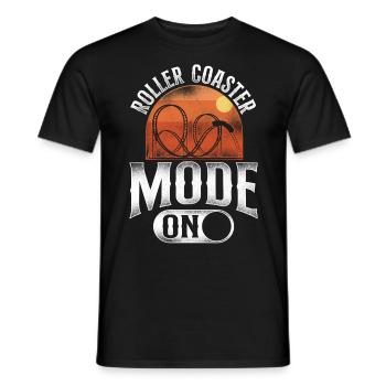 Montagnes russes Vintage Roller - T-shirt homme - noir - Devant - AI Model Male 178 light (178cm)