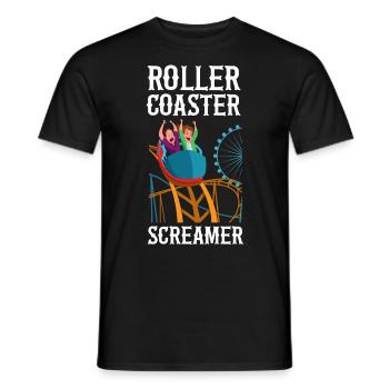Roller Coaster Roller Coaster - Men's T-Shirt - black - Front - AI Model Male 178 light (178cm)