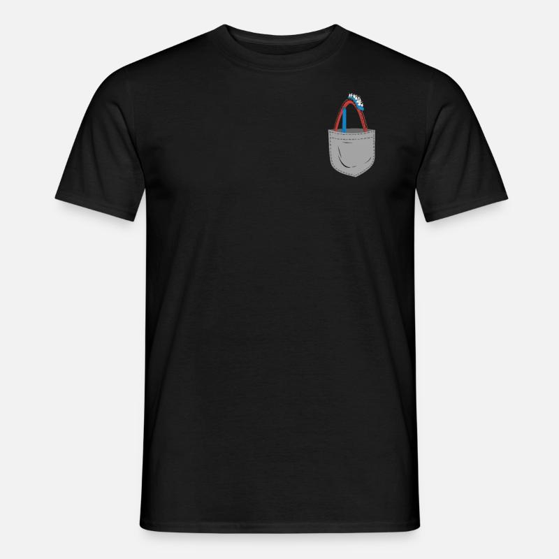 Roller Coaster Pocket - Männer T-Shirt - Schwarz