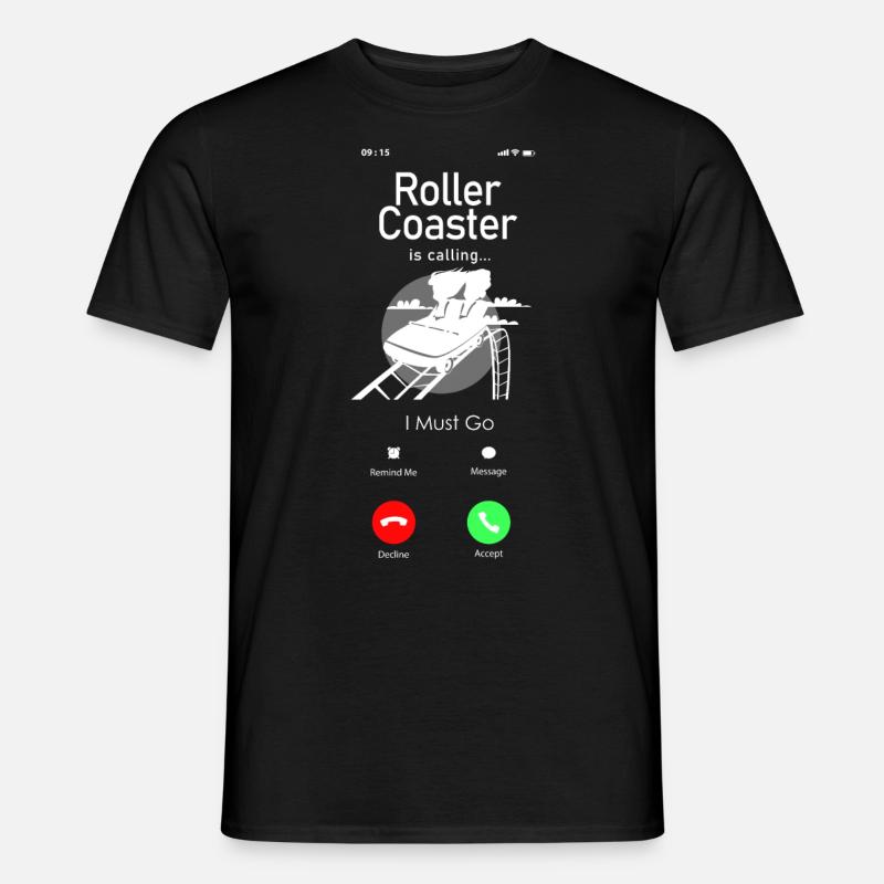 Roller Coaster Phone Display - Men’s T-shirt - black