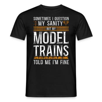 Steam Train Driver Trainspotting - Männer T-Shirt - Schwarz - Vorne - AI Model Male 178 light (178cm)
