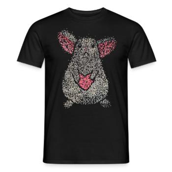 Mice lovers Rat lovers Rats Mice - Men's T-Shirt - black - Front - AI Model Male 178 light (178cm)