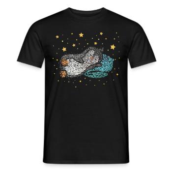Chemise câline Chemise de couchage Penguin Morning Muffle - T-shirt homme - noir - Devant - AI Model Male 178 light (178cm)