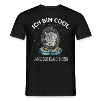 Pinguin Antarktis Polar Eisscholle Pinguinfan - Männer T-Shirt - Schwarz - Vorne - AI Model Male 178 light (178cm)