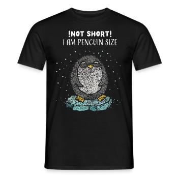 Little Penguin Size Penguin Fan Gift - Men's T-Shirt - black - Front - AI Model Male 178 light (178cm)